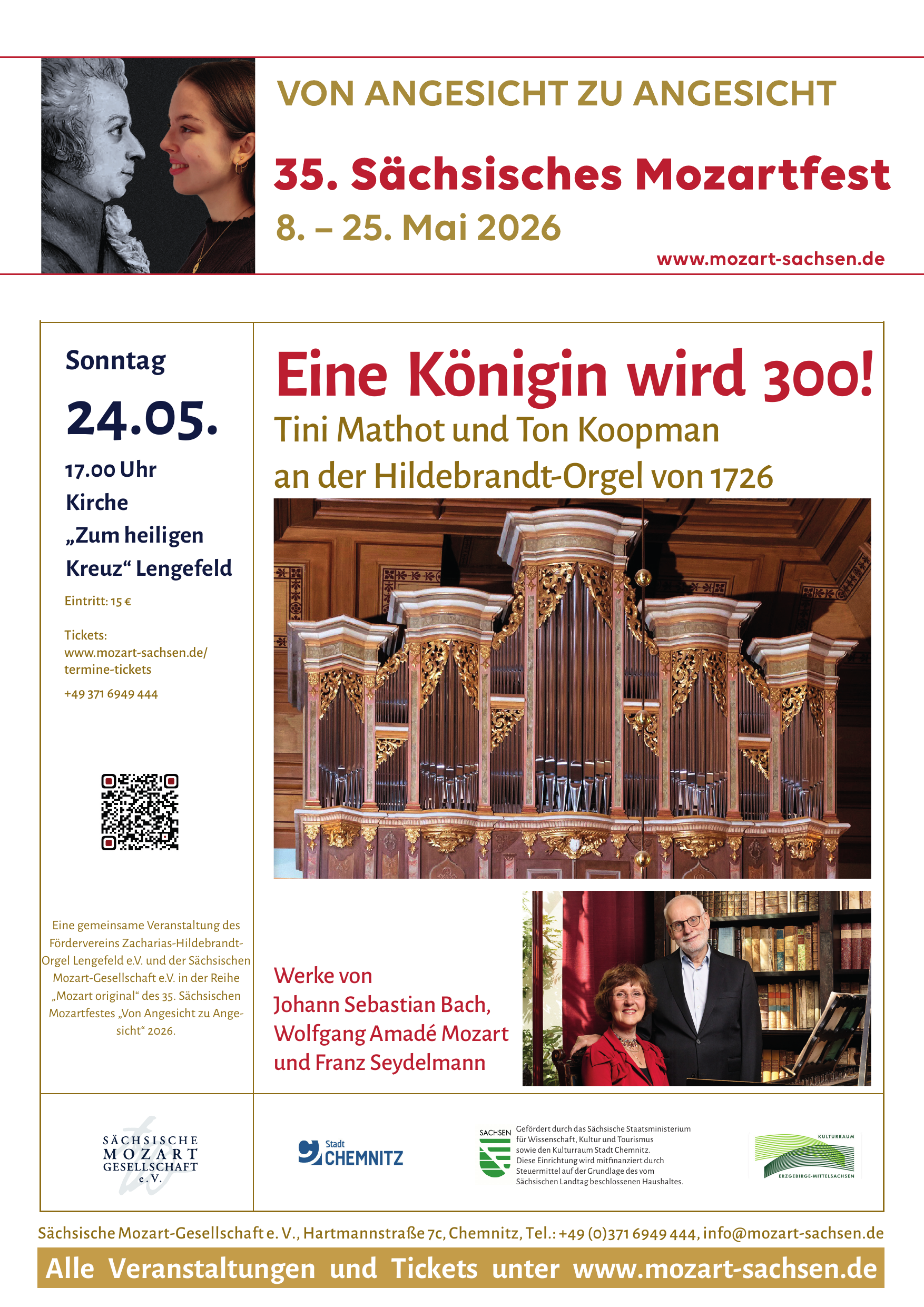 Eine Königin wird 300! – Pfingstkonzert 24. Mai 2026
